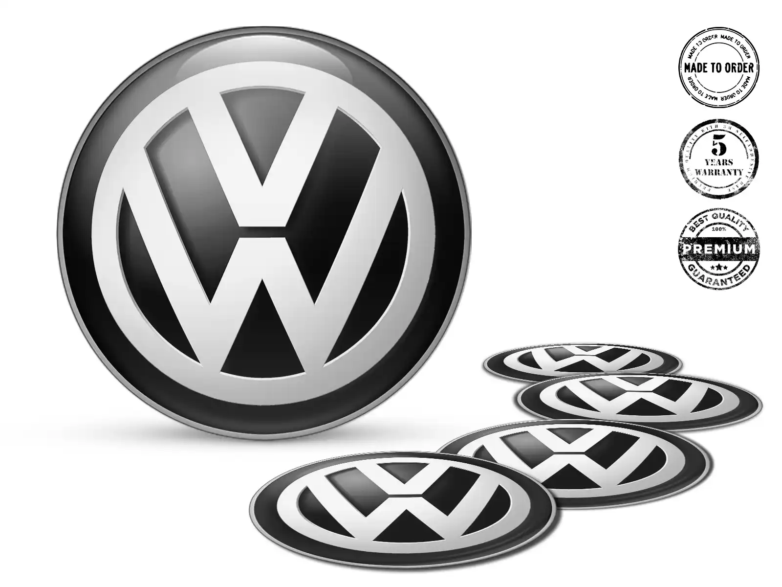 VW Calcomanías de Aro Versión Mejora Pegatina Bombada